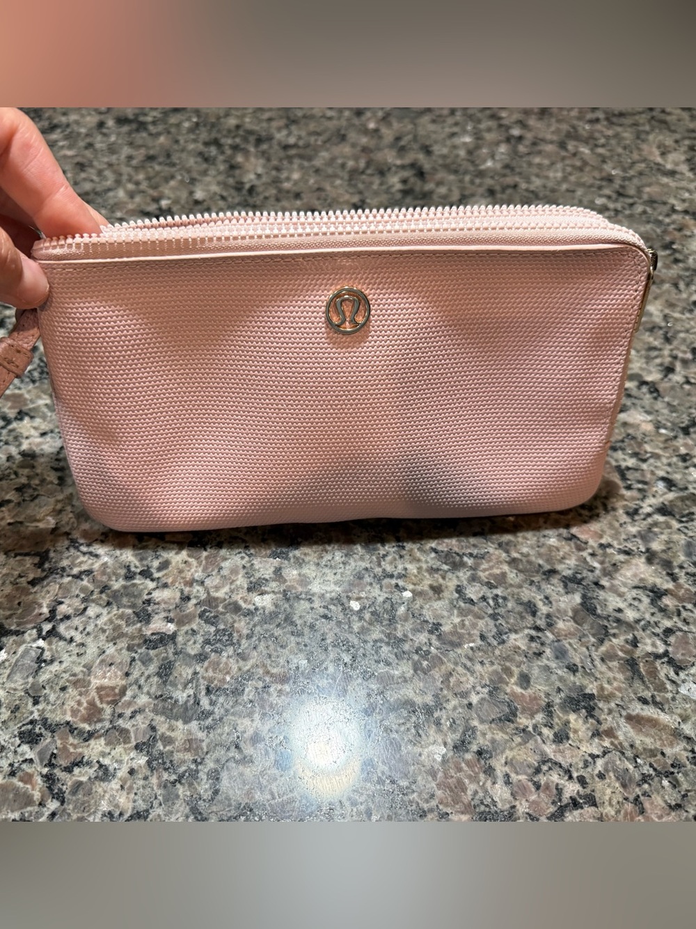 Lululemon Blush Pink Textured wallet